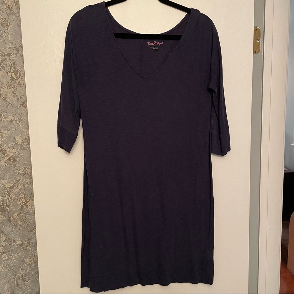 Lilly Pulitzer Cotton Navy Shift Dress